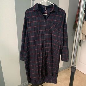 Missguided Button-up Flannel Dress
